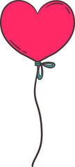 Valentines Day Clipart Balloon Doodle Graphics 