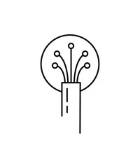 fiber cable icon, vector best line icon.