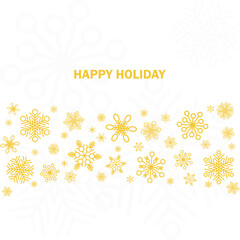 Winter and christmas background vector design with snowflakes with copyspace