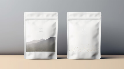 An ideal mockup template for loose leaf tea packaging, presenting a blank tea bag design ready for personalization.