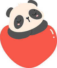 Cute Baby Panda Valentine