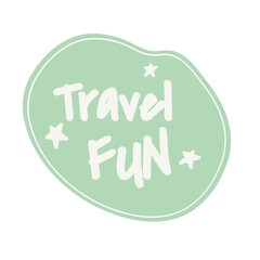 Light blue sticker design with the words "Relax, Good, Smile, Thirdly, Read More, wish list, Travel fun, sweet bite, much do, have fun, happy day, yes do can, summer fun". Can be used to decorate card