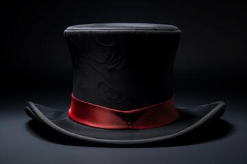 Magician with top hat. Back view of wand male with lights. Generate Ai