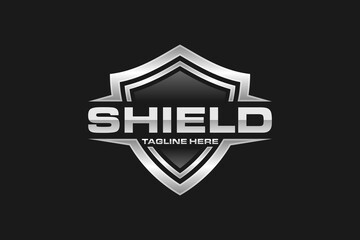 simple shield strong logo - obrazy, fototapety, plakaty