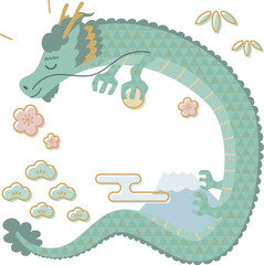 ポップな干支　辰年用イラスト（文字なし）
