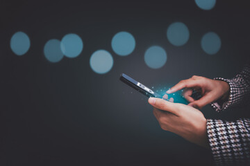 Concept of cyber security.   Identification information security and encryption, secure access to user's personal information, secure Internet access, Login, User, cybersecurity..