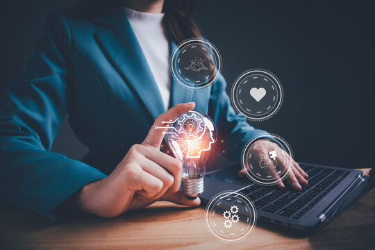Power soft skills, multi skills responsibility HR human resources concept. personal attribute development, digital Personality, problem solving, adaptability, leadership, creativity, collaboration