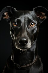 Elegant greyhound in black and white, Generative AI