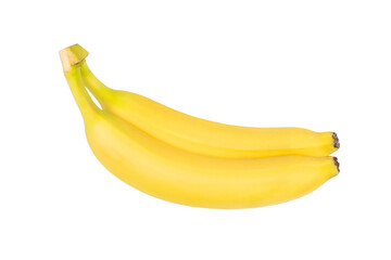 2 yellow banana. transparent background