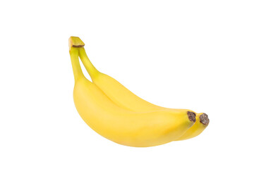2 yellow banana. transparent background