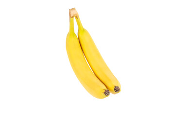 2 yellow banana. transparent background