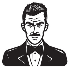 Minimalist and Simple Silhouette - Vector illustration isolated on white background.