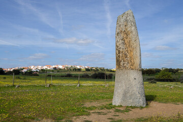 menhir de Bulhoa ,  proximo a Monsaraz, Telheiro, Alentejo, , Portugal