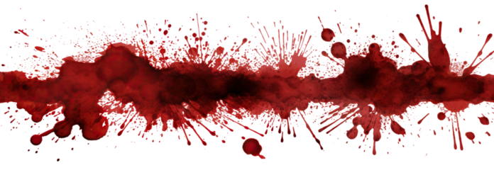 Blood prints cut out