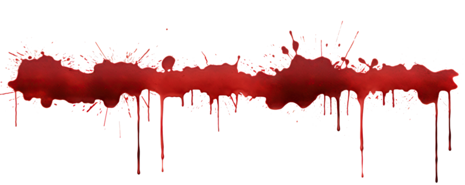 Blood prints cut out