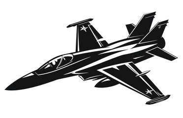 fighter jet silhouette. Jet Fighter Airplane Silhouette.
 - obrazy, fototapety, plakaty