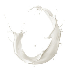 Milk splash isolated