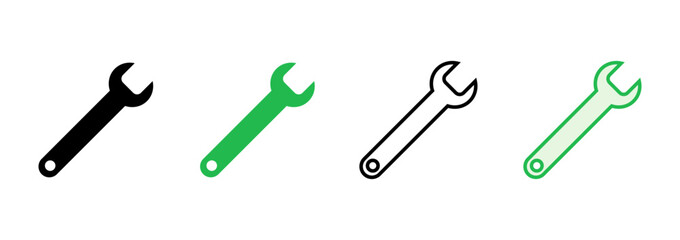 Wrench icon set. repair icon vector. tools icon vector