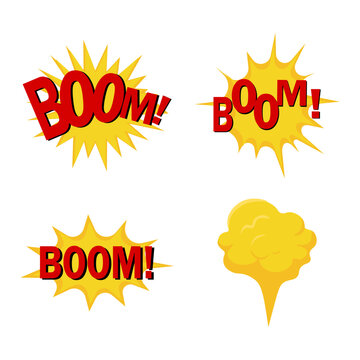 cartoon - boom (explosion of comics). Vector illustration