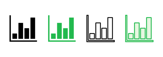 Growing graph Icon set. Chart icon. diagram icon
