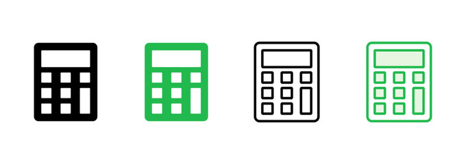 Calculator icon set. Accounting calculator icon. calculator vector