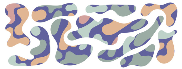 Freeform blob shapes. Abstracts amoeba shapes, freeform organic elements.