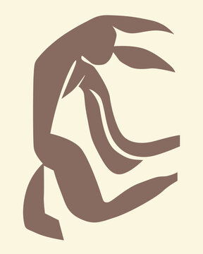 modern vector art silhouette expressive human gesture