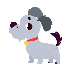 Cute Little Toto Puppy as Fairy Tale Character Vector Illustration