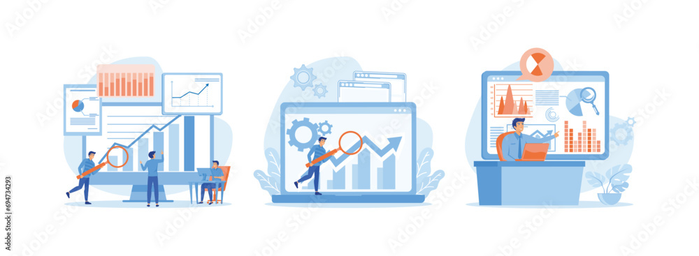 Aufkleber design statistical and data analysis for business finance investment, data analysis for business fin