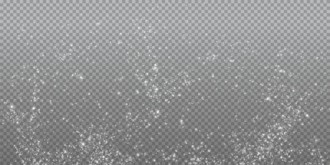 White png dust light. Christmas background of shining dust Christmas glowing light bokeh confetti and spark overlay texture for your design.	 - obrazy, fototapety, plakaty