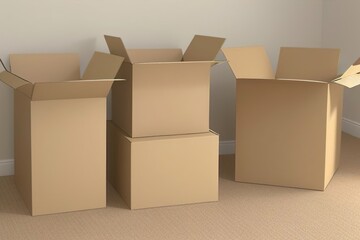 Empty Boxes in the room