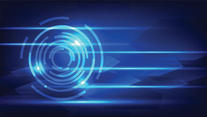 Hi tech circle digital HUD screen for modern graphic design. futuristic technology background concept
