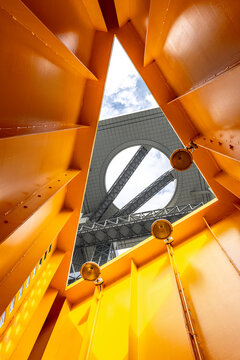  umeda sky building in osaka seen from below
