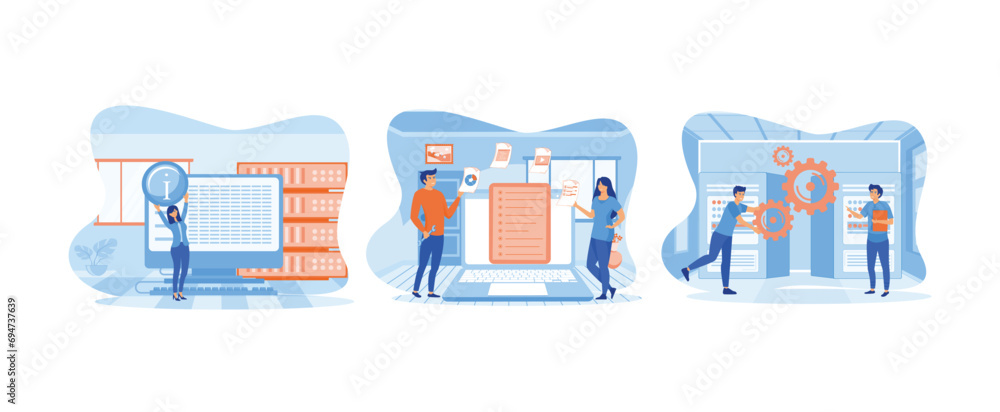 Poster management information system. analyzing document management. big data job. data management set flat