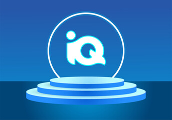 Letter LQ blue logo sign. Vector logo design for business. 