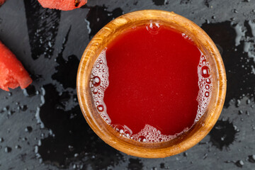sweet freshly squeezed red watermelon juice