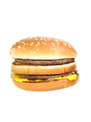 hamburger on a white background