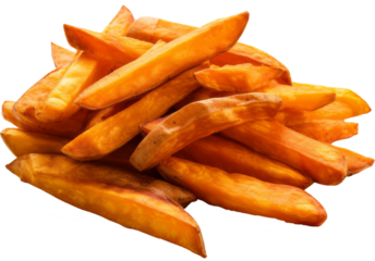 sweet potato fried isolated on transparent background