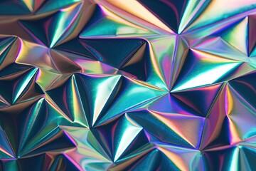 Metallic foil holographic background