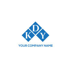 Naklejka premium DKY letter logo design on white background. DKY creative initials letter logo concept. DKY letter design. 