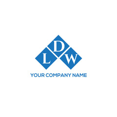 Fototapeta premium DLW letter logo design on white background. DLW creative initials letter logo concept. DLW letter design. 
