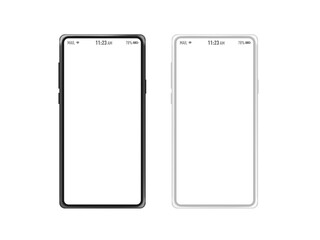 Abstract Glossy Phone Mockup With Rainbow Ribbon