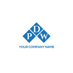 Fototapeta premium DPW letter logo design on white background. DPW creative initials letter logo concept. DPW letter design. 