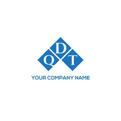 Fototapeta premium DQT letter logo design on white background. DQT creative initials letter logo concept. DQT letter design. 
