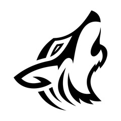 Wolf Head Vector Logo Design Template