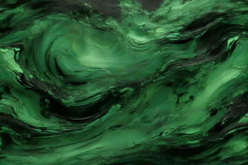 Abstract panoramic green and black background