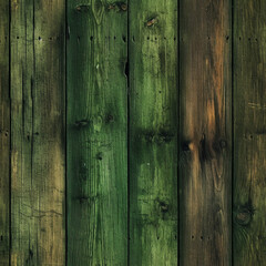 Fototapeta premium Seamless Wood Plank Texture rustic wood where the dominant color is Green created with Generative Ai