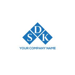 Fototapeta premium DSK letter logo design on white background. DSK creative initials letter logo concept. DSK letter design. 