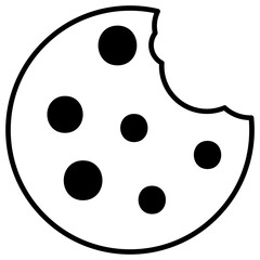 Fototapeta premium Biscuits solid glyph icon illustration