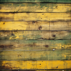 yellow green color Wood Planks background created with Generative Ai